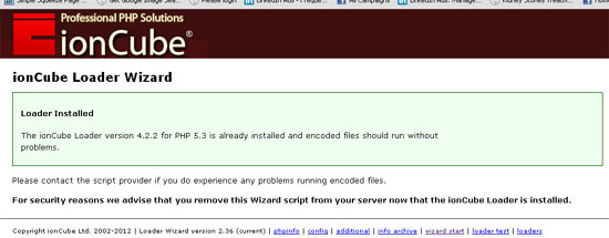 instalasi ioncube php loader di vps centos
