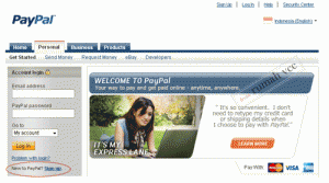 Buka rekening paypal gratis