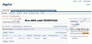 verifikasi paypal dengan VCC