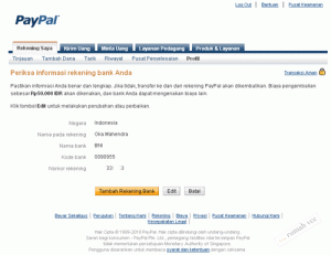 tambah rekening bank loka di paypal