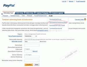tambah rekening bank lokal di paypal
